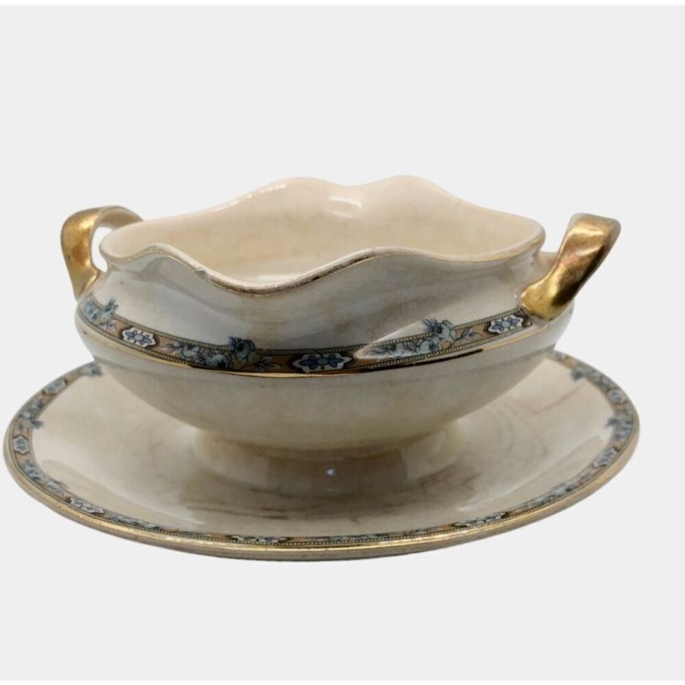 VNT K.T.& S—-V China Gravy Dish Great Britain Pottery